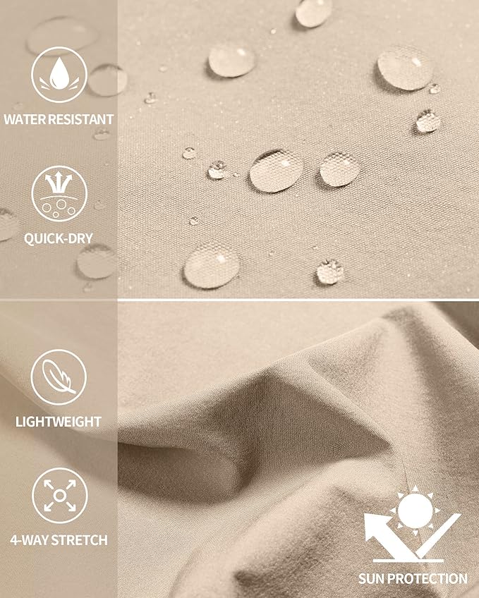 Men's Hiking Cargo Shorts Quick Dry Lightweight Travel Shorts with Multi Pockets for Fishing