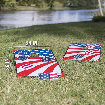 EastPoint Sports Cornhole Game Set Bean Bag Toss MDF - 2' W x 3' L - Built-In Storage, Convenient