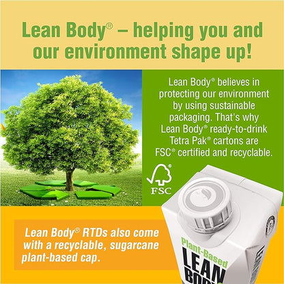 Lean Body Ready-to-Drink, Plant-Based Vegan Vanilla Caramel Protein Shake, 30g Protein, No