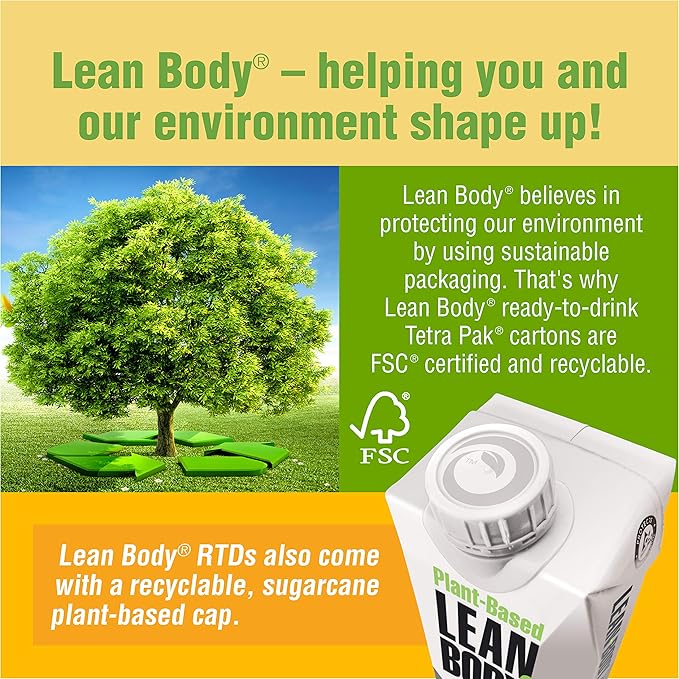 Lean Body Ready-to-Drink, Plant-Based Vegan Chocolate Protein Shake, 30g Protein, No Artificial