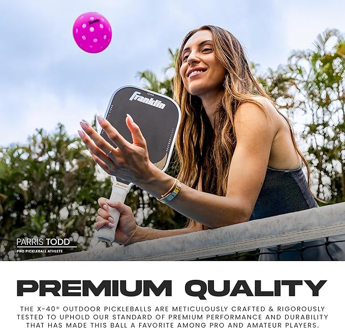 Franklin Sports X-40 Outdoor Pickleballs - Official Ball of USA Pickleball, APP Tour + US Open
