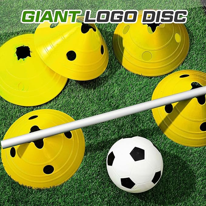 ShinyRelief Jumbo Disc Cones Jumbo Soccer Cones with Mesh Bag Giant Large Agility for Soccer