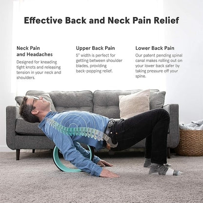 Chirp Wheel Foam Roller ??Targeted Back & Neck Relief, Lumbar Spine Stretcher, Spinal Decompression