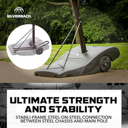Silverback NXT Portable Adjustable 10ft Outdoor Basketball Hoop - 50" and 54" Basketball Goal