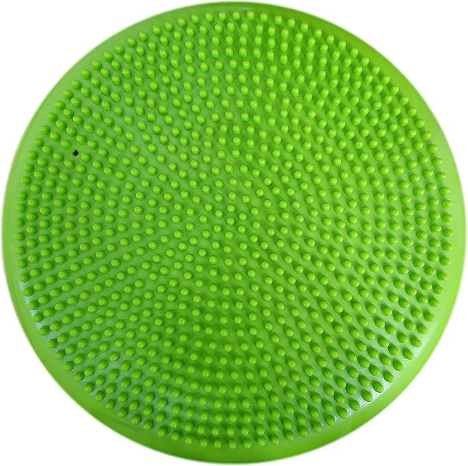 AppleRound Inflated Wobble Cushion with Hand Pump, Air Stability Board (Extra Thick), Core Balance