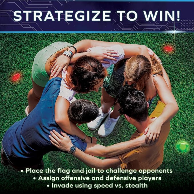 Glow in The Dark Capture The Flag - Starter Set | Ages 8+ | Outdoor Games for Kids 8-12+ | Glow in