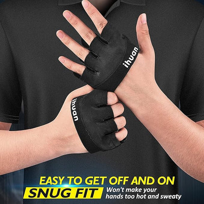 ihuan New Weight Lifting Gym Workout Gloves Men & Women, Great for Weightlifting, Exercise