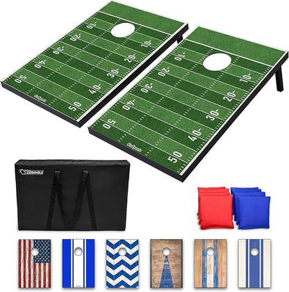 GoSports Portable Cornhole Sets, 8 Styles – Choose 4 x 2 ft or 3 x 2 ft - Boards Include 8 Bean