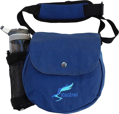 Kestrel Black Disc Golf Bag - Fits 6-10 Golf Discs + Bottle - For Beginner & Advanced Golfers