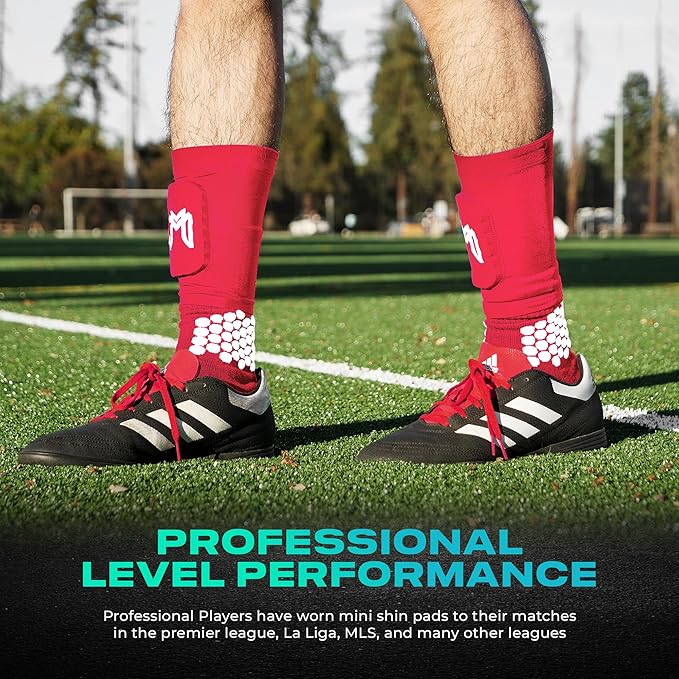 Mini Shin Guards Soccer – Built in Shin Pad Sleeves for Mens, Women, Teens - Small Shin Guards