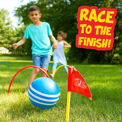 Franklin Sports Kick Croquet Game Set - Perfect for Kids and Adults - Combines Soccer and Croquet