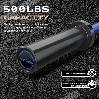 Barbell Bar for Weightlifting - 7FT Heavy Duty (1500LB/700LB), 4FT Short (500LB), 47" EZ Curl Bar