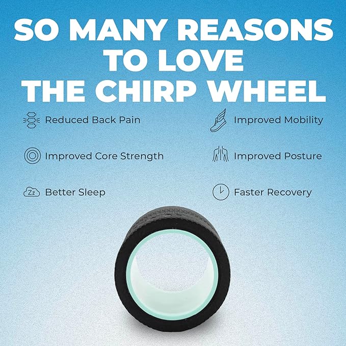 Chirp Wheel Foam Roller ??Targeted Back & Neck Relief, Lumbar Spine Stretcher, Spinal Decompression
