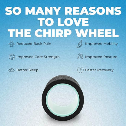 Chirp Wheel Foam Roller ??Targeted Back & Neck Relief, Lumbar Spine Stretcher, Spinal Decompression