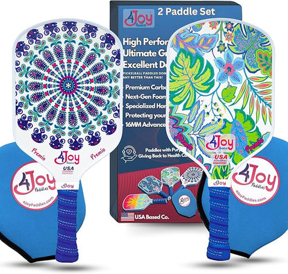 4Joy Pickleball Paddle Premio Series - Thermoformed Premium T700 Carbon Fiber Pickleball Paddless