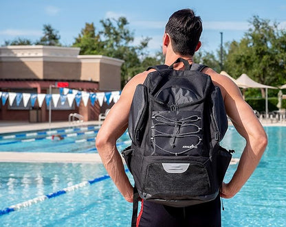 Athletico Swim Backpack - Swim Bag With Wet & Dry Compartments for Swimming, Beach, Camping - Pool