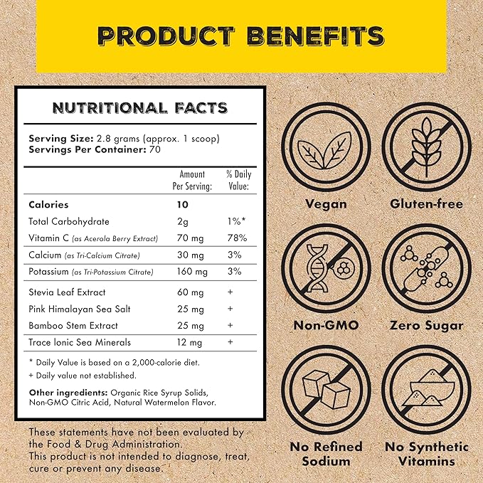 Superieur Electrolytes ??Plant Based Electrolyte Supplement w/Sea Minerals for Hydration & Recovery