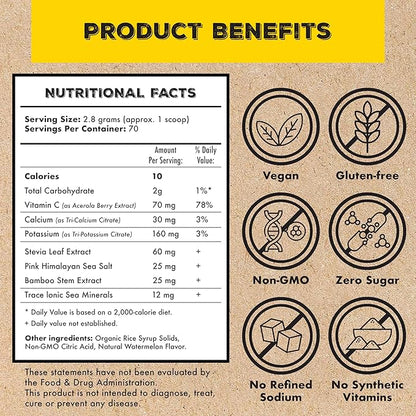 Superieur Electrolytes ??Plant Based Electrolyte Supplement w/Sea Minerals for Hydration & Recovery