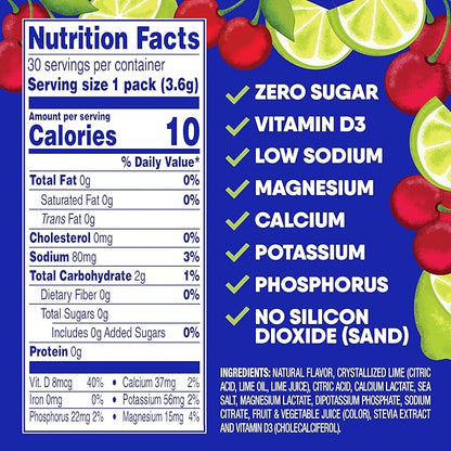 GoHydrate Instant Hydration Powder Packets - Low Sodium Electrolytes Drink Mix - Natural Hydration