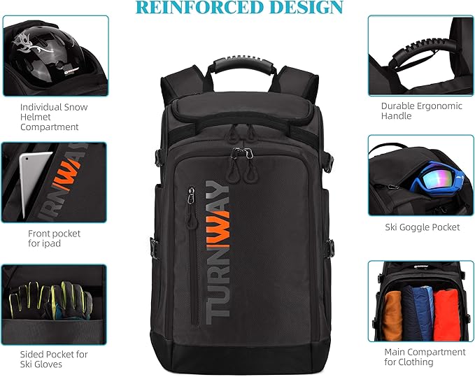 Ski/Snowboard Boot Bag/Skating Bag | Excellent for Store and Transport Gear, Jacket, Helmet