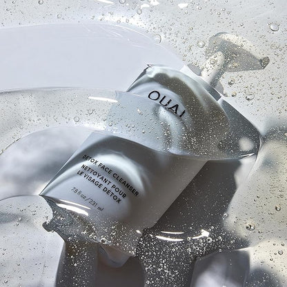 OUAI Detox Facial Cleanser - Deep Cleansing Face Wash with Glycolic Acid, Niacinamide & PHA