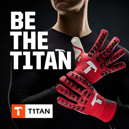 T1TAN Dark/Red Beast + LC - Goalkeeper Gloves - Without Finger Protection - Soccer Goalkeeper