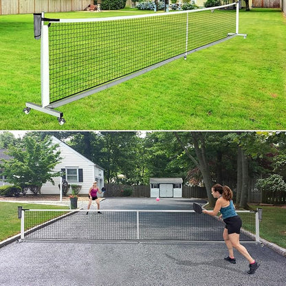 Pro Pickleball Net Portable with Wheels – 22ft Heavy Duty Pickleball Net System with Sturdy