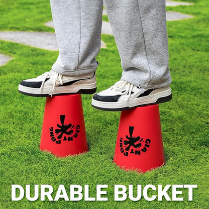 ropoda Giant Yard Pong,Yard Games with Durable Buckets and Balls - Choose Red Large, XL, or Green