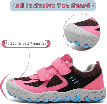 Mishansha Kids Hiking Boots Toddler Girls Boys Hiking Shoes Water-Resistant Anti-Collision Non-Slip