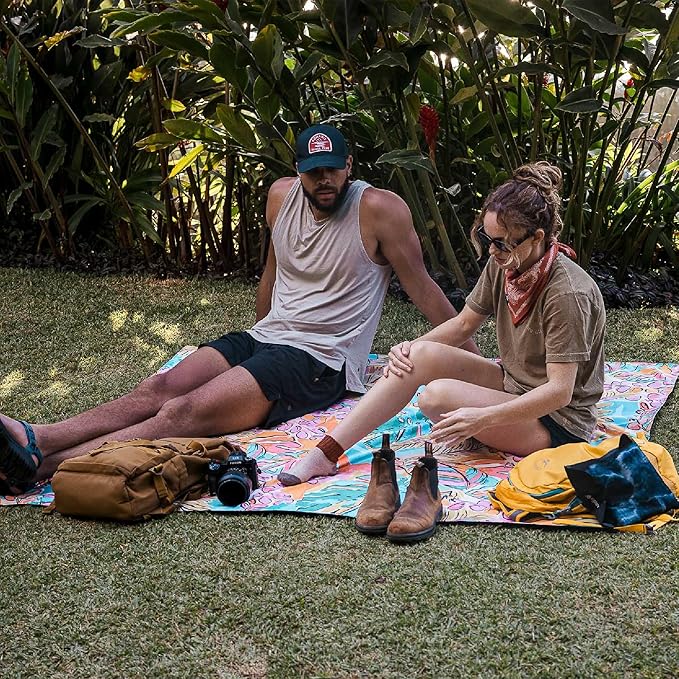 Nomadix Festival Blanket - Perfect for Picnics, Camping, & Lawn Seating - Plush Top & Water