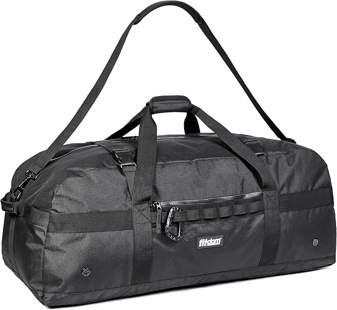 Fitdom 132L 36" Heavy Duty Extra Large Sports Gym Equipment Travel Duffel Bag W/Adjustable Shoulder
