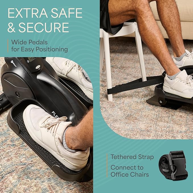 Lifepro Under Desk Elliptical Exercise Machine with or without Red Light, Seated Pedal Exerciser
