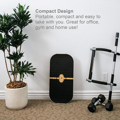 Blue Planet Balance Surfer | Bamboo Balance Board for Office, Standing Desks, Surfing, SUP, Yoga