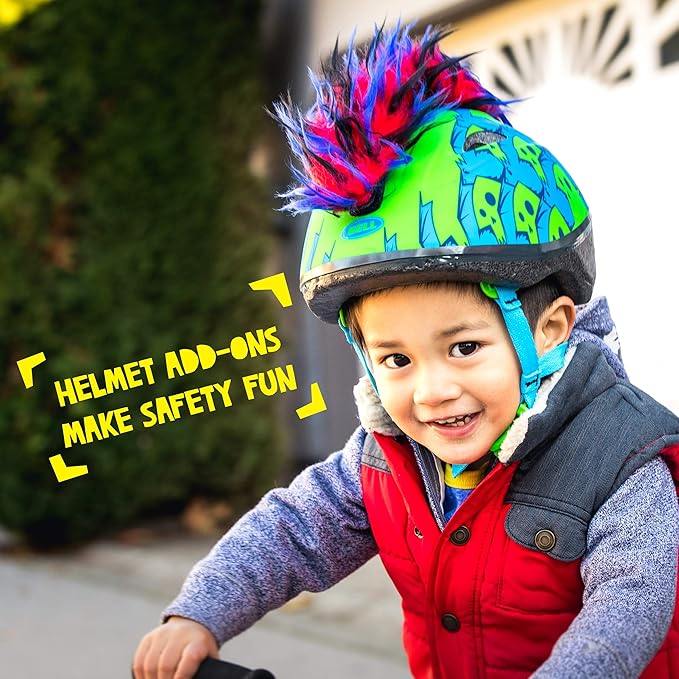 Iguana Helmet Accessories w/Sticky Hook & Loop Fastener Adhesive (Helmet not Included), Fun Helmet