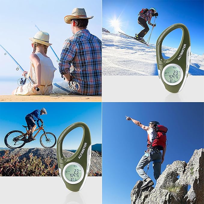 Digital Altimeter Portable Compass with Weather Forecast Multi Function Altimeter Barometer for