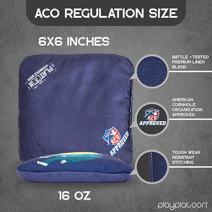 Play Platoon Cornhole Bags Set of 8 Regulation Professional Corn Hole Bean Bags ACO Approved