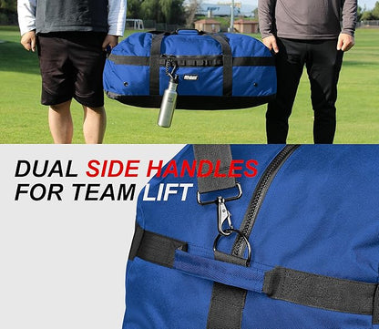 Fitdom 132L 36" Heavy Duty Extra Large Sports Gym Equipment Travel Duffel Bag W/Adjustable Shoulder