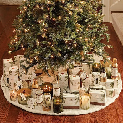Thymes Frasier Fir Scented Candles for Home Decor - Green Pillar Candles for Women & Men - Place on