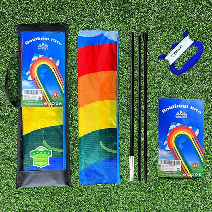 HONBO Large Delta Kite for Kids & Adults,Extremely Easy to Fly Kite for Beach Trip,String Line