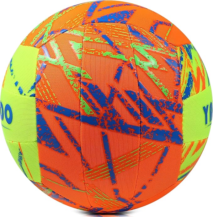 YANYODO Swimming Pool Waterproof Beach Volleyball, Soft Indoor Outdoor Size 5 Volleyball with Pump