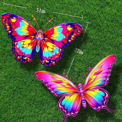 HENGDA KITE 2 Pack Butterfly Kite,for Kids and Adults,Easy to Fly,Excellent Fabric and Structure