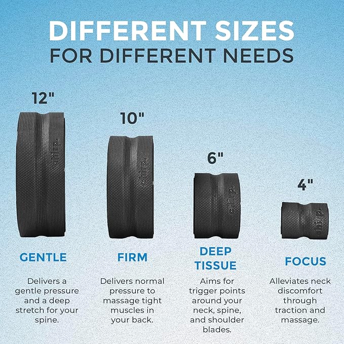 Chirp Wheel Foam Roller ??Targeted Back & Neck Relief, Lumbar Spine Stretcher, Spinal Decompression
