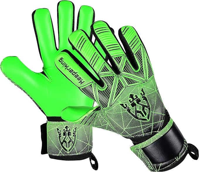 Soccer Goalie Goalkeeper Gloves for Kids Boys Youth & Adult,Latex Strong Grip Palms with Removable