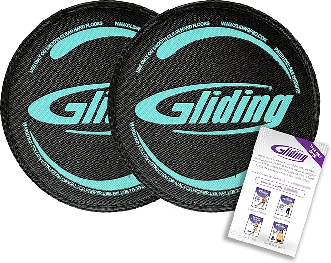 Gliding Discs for Working Out - Exercise Sliders for Carpet & Hardwood Floors 1 Pair, Authentic