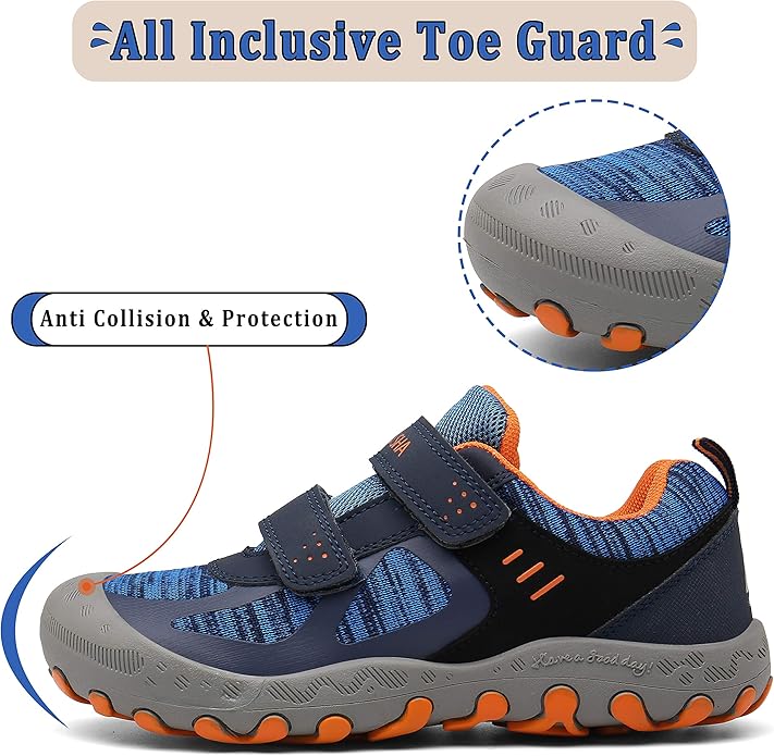 Mishansha Kids Hiking Boots Toddler Girls Boys Hiking Shoes Water-Resistant Anti-Collision Non-Slip