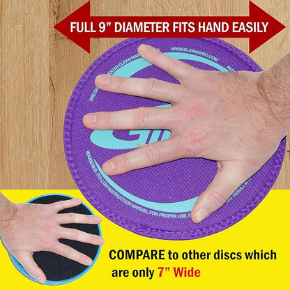 Gliding Discs for Working Out - Exercise Sliders for Carpet & Hardwood Floors 1 Pair, Authentic