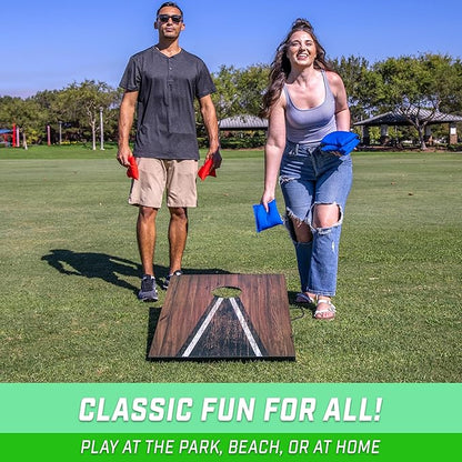 GoSports 3 x 2 ft Cornhole Board Set - Portable Outdoor Toss Game for Adults & Family - Includes