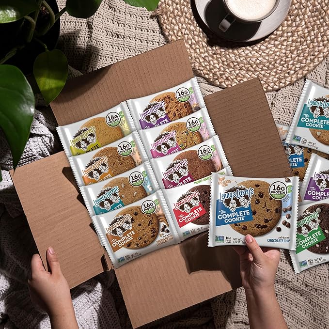 Lenny & Larry's The Complete Cookie, 8 Flavor Variety Pack, Soft Baked, 16g Plant Protein, Vegan