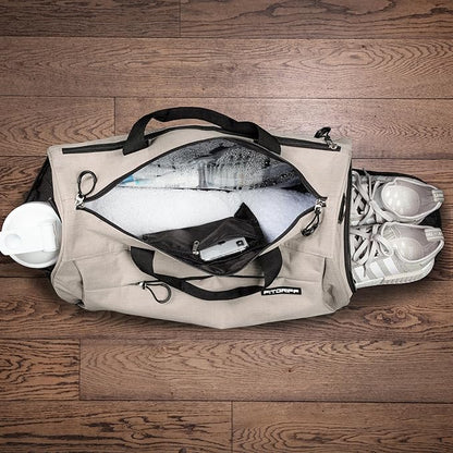 Fitgriff® Gym Bag for Men & Women with Shoe & Wet Compartment - Duffle Bag for Travel, Sports
