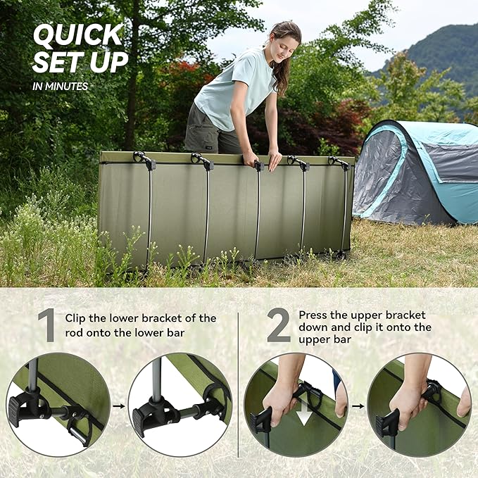 MARCHWAY Ultralight Folding Tent Camping Cot Bed, Portable Compact for Outdoor Travel, Base Camp